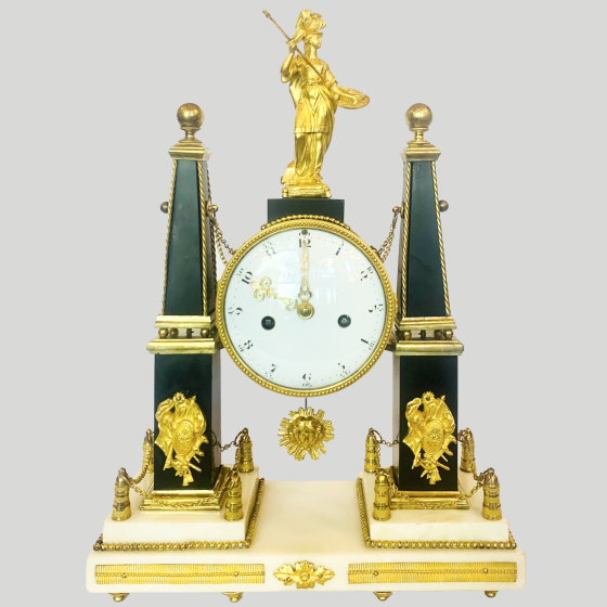 Часы каминные с фигурой Минервы, Франция, 1780-е гг.